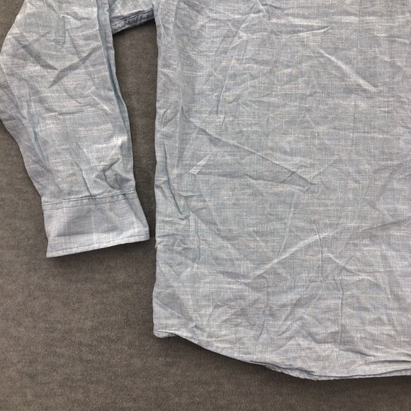 St. John's Bay Button Shirt Mens XXL Linen Blend Slim Fit Striped Long Sleeve - Picture 16 of 16